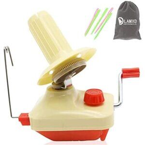 Needlecraft Yarn Ball Winder Hand Operated,Red,Portable Package